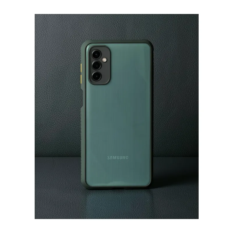 Samsung Galaxy M52 5g Kılıf Miami Şeffaf Silikon - Koyu Yeşil
