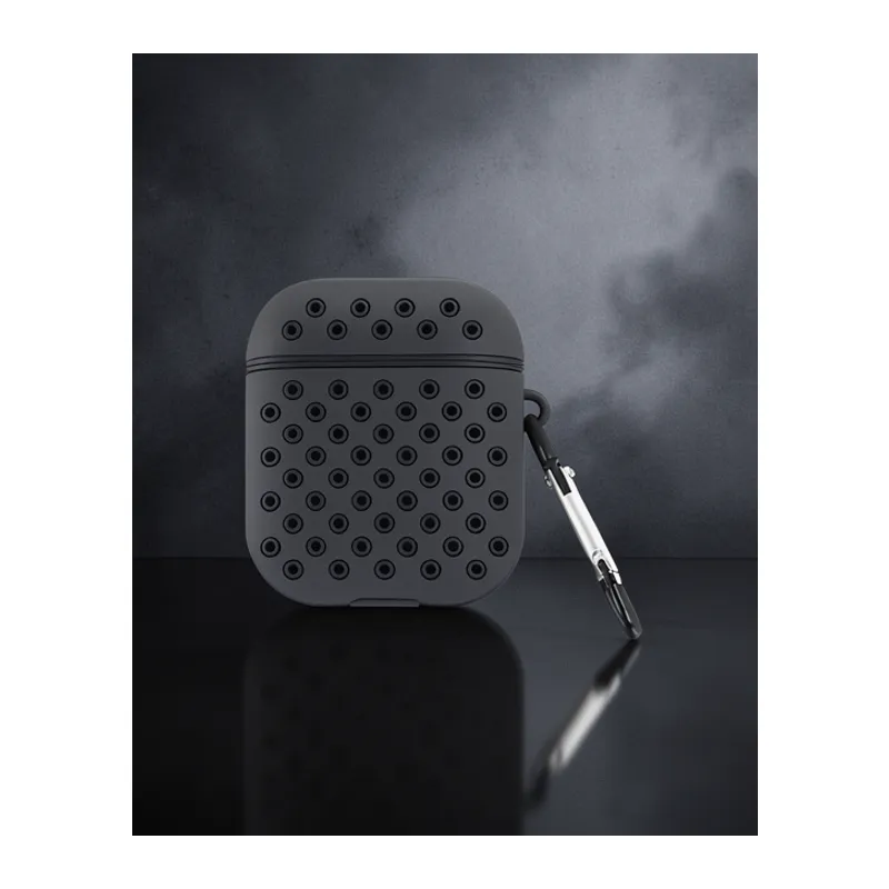 Apple Airpods 3 (3.nesil) Spor Delikli Kılıf - Siyah-siyah