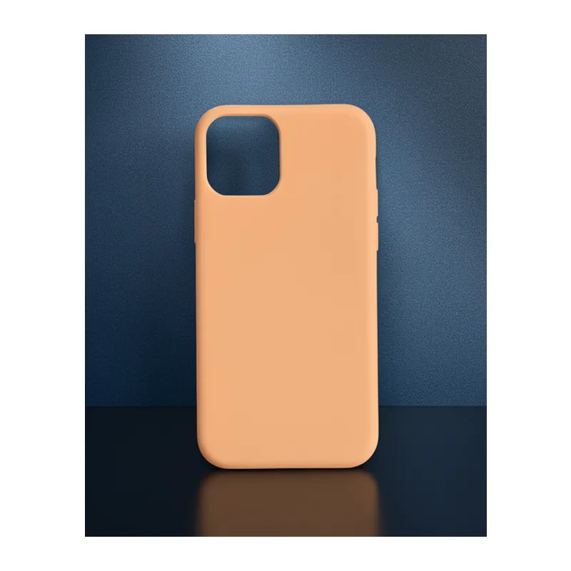Apple İphone 12 Pro Max Kılıf Nano İçi Kadife Silikon - Turuncu
