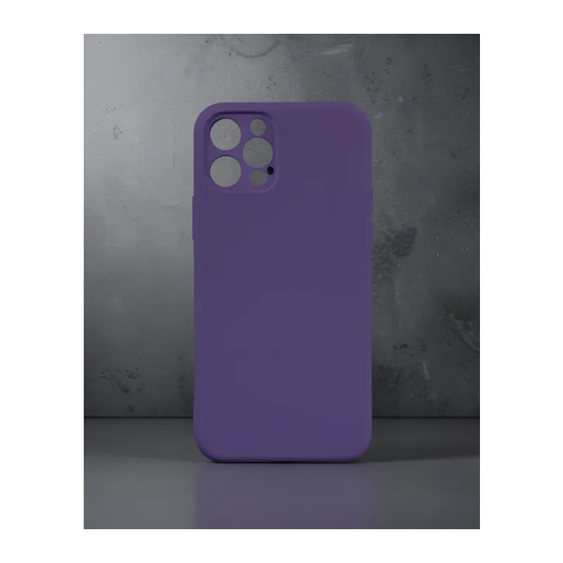 Apple İphone 12 Pro Max Kılıf Nano İçi Kadife Silikon - Mor