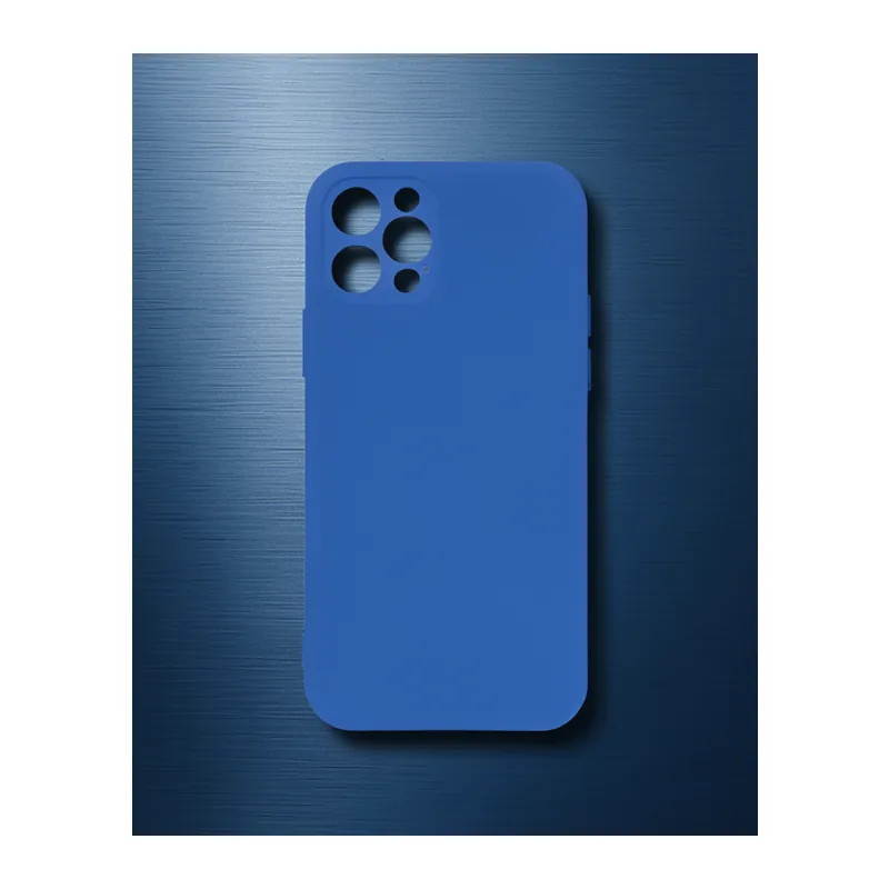 Apple İphone 12 Pro Max Kılıf Nano İçi Kadife Silikon - Mavi