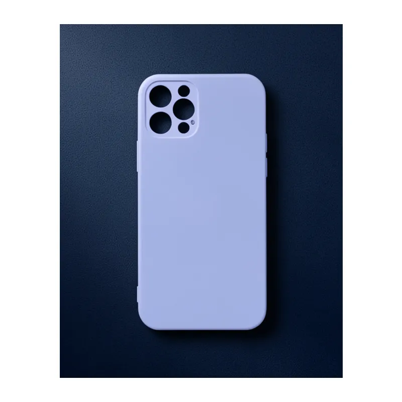 Apple İphone 12 Pro Max Kılıf Nano İçi Kadife Silikon - Lila