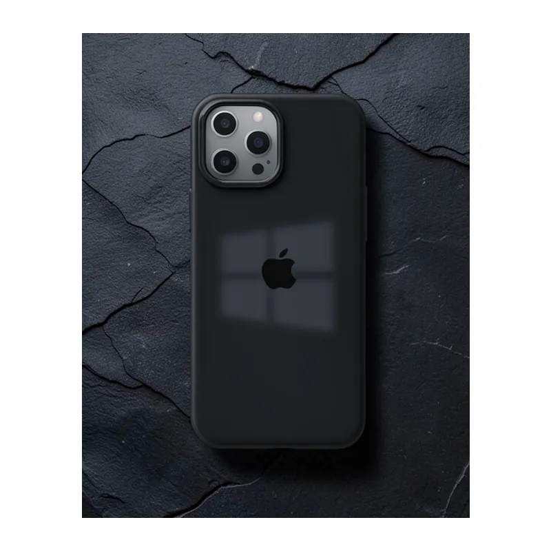 Apple İphone 12 Pro Max Kılıf Element Silikon - Siyah