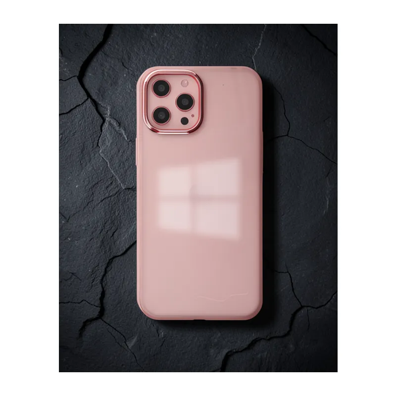 Apple İphone 12 Pro Max Kılıf Element Silikon - Pembe