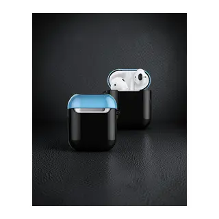Apple Airpods 2 (2.nesil) 3in1 Kılıf - Siyah-mavi