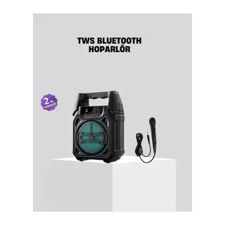 6.5 İnç Bluetooth Hoparlör Mikrofonlu Taşınabilir Karaoke ve Parti Sistemi