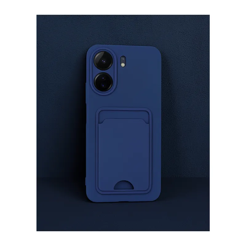Xiaomi Redmi 13C Kılıf Kelvin Kartvizitli Silikon - Lacivert