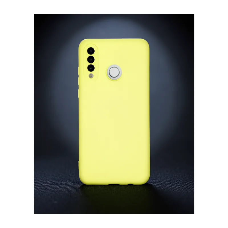 Huawei P30 Lite Kılıf Nano İçi Kadife Silikon - Sarı