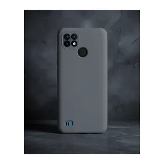 Realme C21 Kılıf Nano İçi Kadife Silikon - Gri