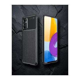 Samsung Galaxy M52 5g Kılıf Auto Focus Karbon Kapak - Siyah