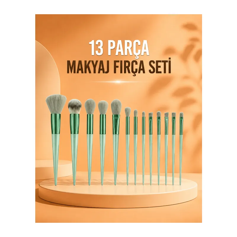 13 Parça Makyaj Fırça Seti Far Fırçası Allık Fırçası Yumuşak Uçlu