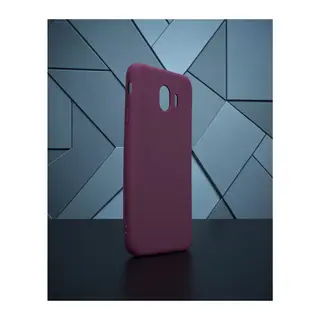 Samsung Galaxy J4 Kılıf First Silikon - Mürdüm