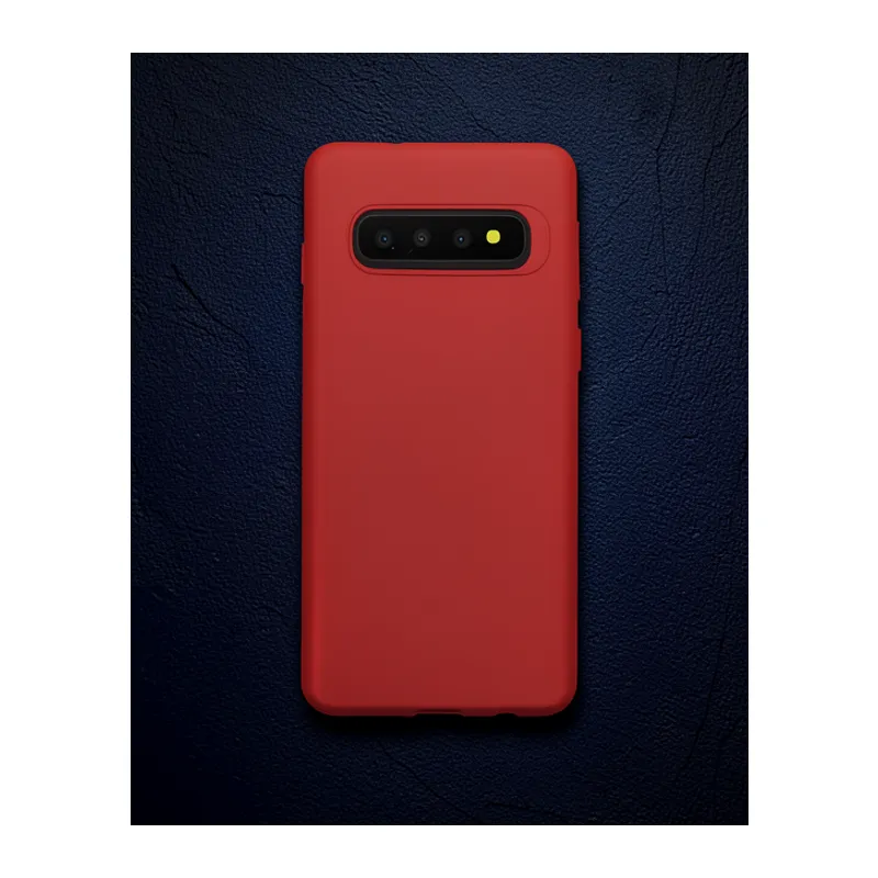 Samsung Galaxy S10 Plus Kılıf First Silikon - Bordo