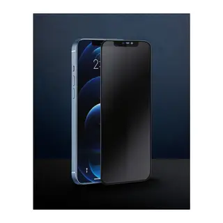 iPhone 14 - 3D Antistatik Hayalet Cam Ekran Koruyucu - Siyah