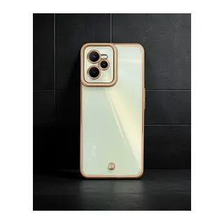 Realme C35 Kılıf Liva Lens Silikon - Pudra