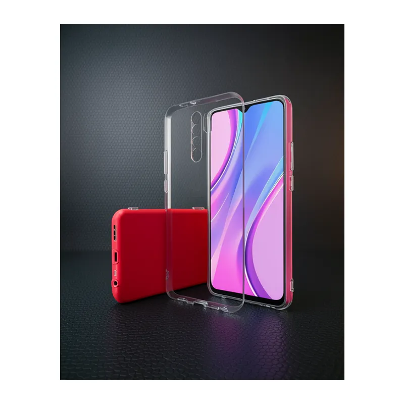 Xiaomi Redmi 9 Kılıf Lüx Şeffaf Silikon - Şeffaf
