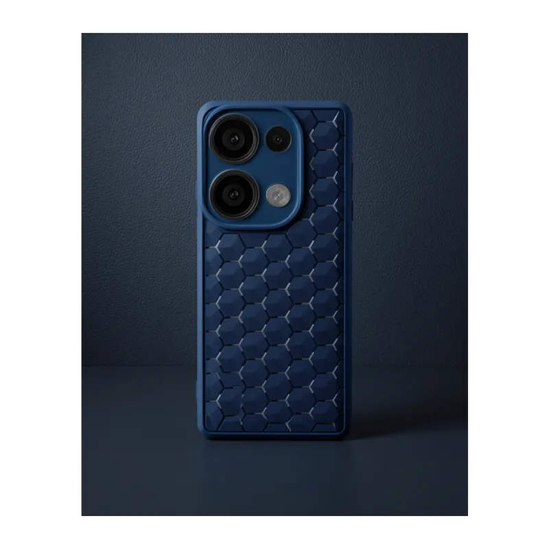 Realme C65 Kılıf Petek Silikon - Lacivert