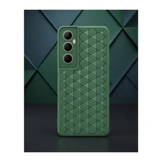 Realme C65 Kılıf Petek Silikon - Koyu Yeşil