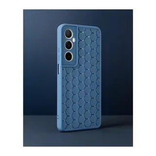 Realme C65 Kılıf Petek Silikon - Mavi