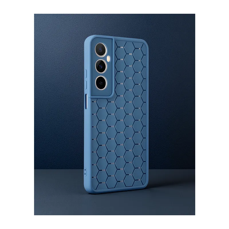 Realme C65 Kılıf Petek Silikon - Mavi