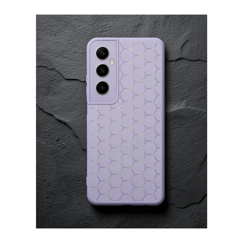 Realme C65 Kılıf Petek Silikon - Lila