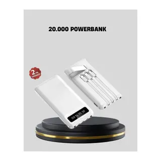 20.000 mAh 4 Çıkışlı LED Göstergeli Hızlı Şarj Powerbank
