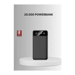 Taşınabilir 20.000 mAh Hızlı Şarj Powerbank 4 Çıkışlı