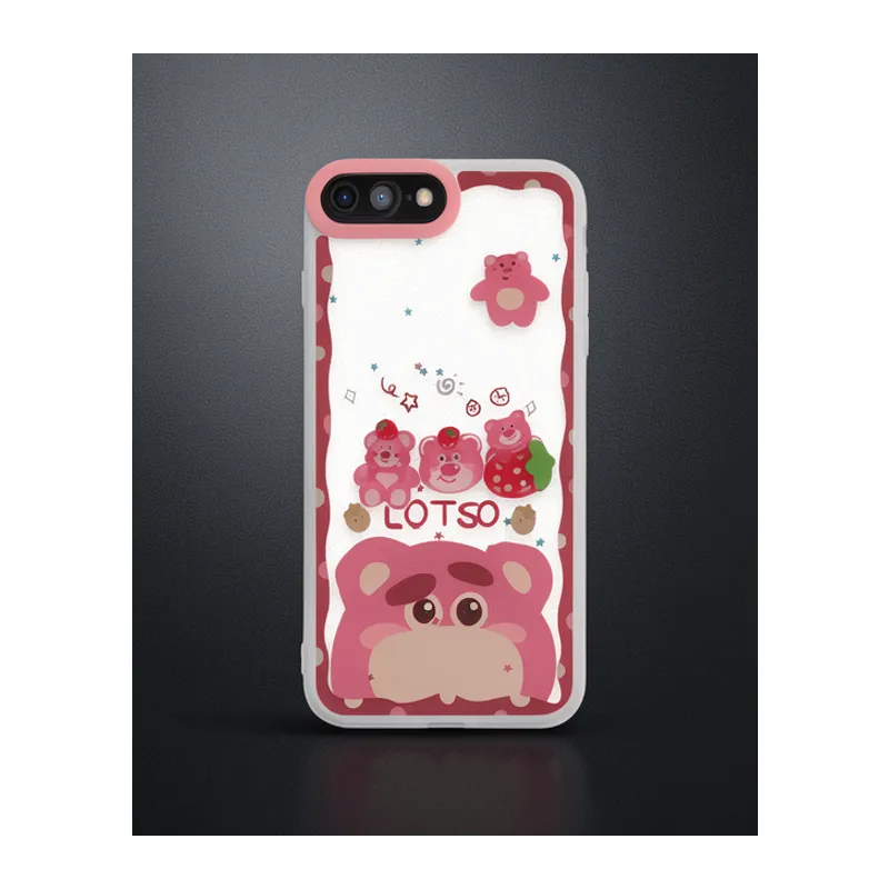 Apple İphone 7 Kılıf Sweet Desenli Silikon Kapak - Pembe
