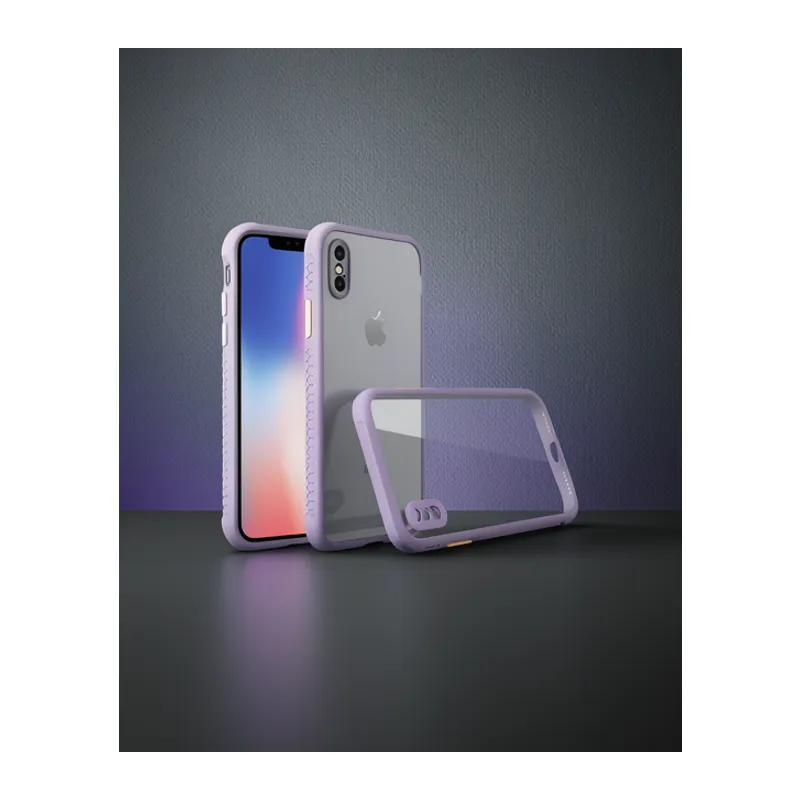 Apple İphone Xs Max Kılıf Miami Şeffaf Silikon - Açık Mor