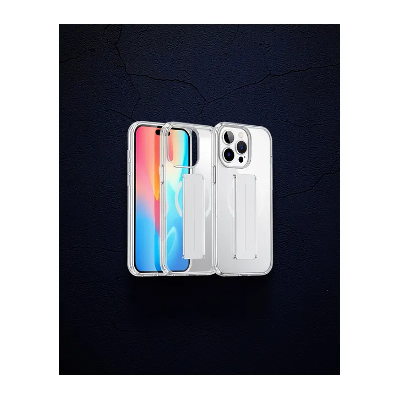 Joko Apple İphone 15 Pro Max Kılıf Alfa Magsafe Standlı Kapak - Şeffaf