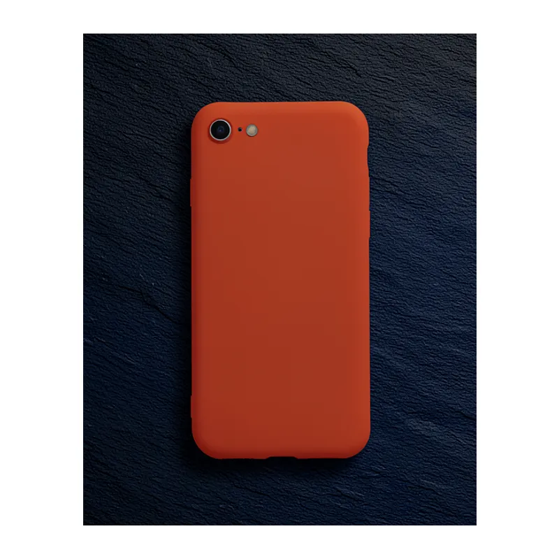 Apple İphone 7 Kılıf Nano İçi Kadife Silikon - Kırmızı