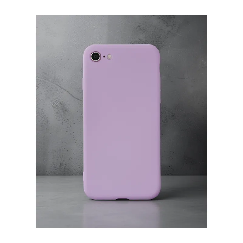 Apple İphone 7 Kılıf Nano İçi Kadife Silikon - Lila