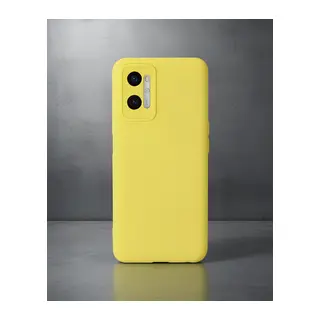 Oppo A96 Kılıf Nano İçi Kadife Silikon - Sarı