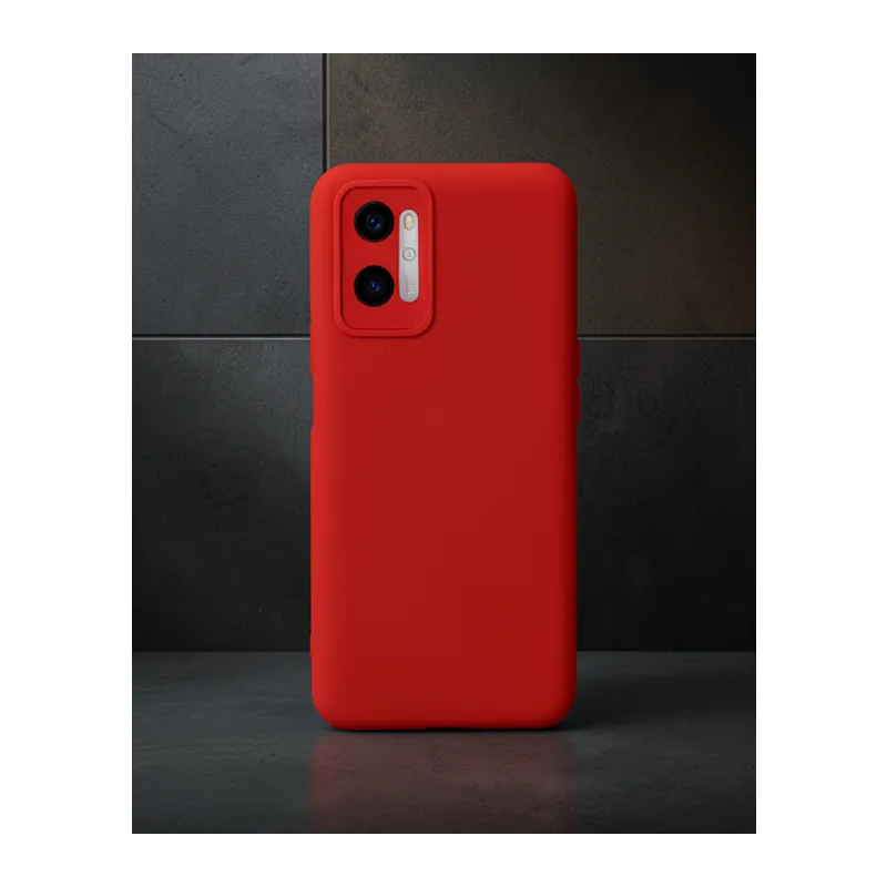 Oppo A96 Kılıf Nano İçi Kadife Silikon - Kırmızı