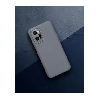 Oppo A96 Kılıf Nano İçi Kadife Silikon - Gri