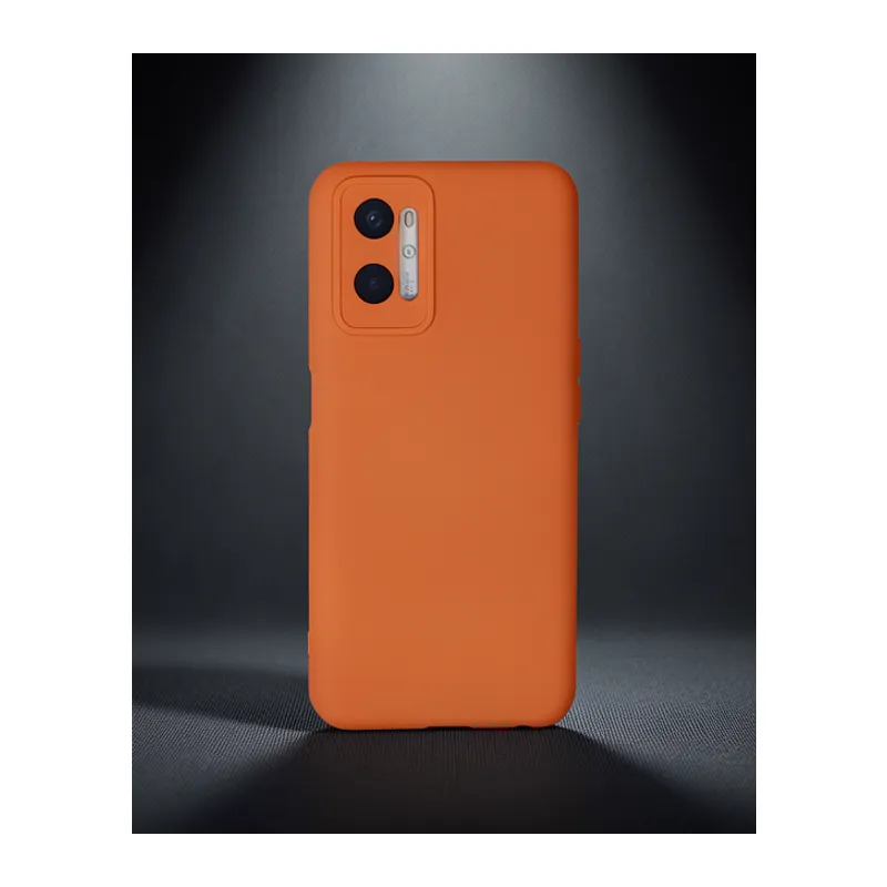 Oppo A96 Kılıf Nano İçi Kadife Silikon - Turuncu