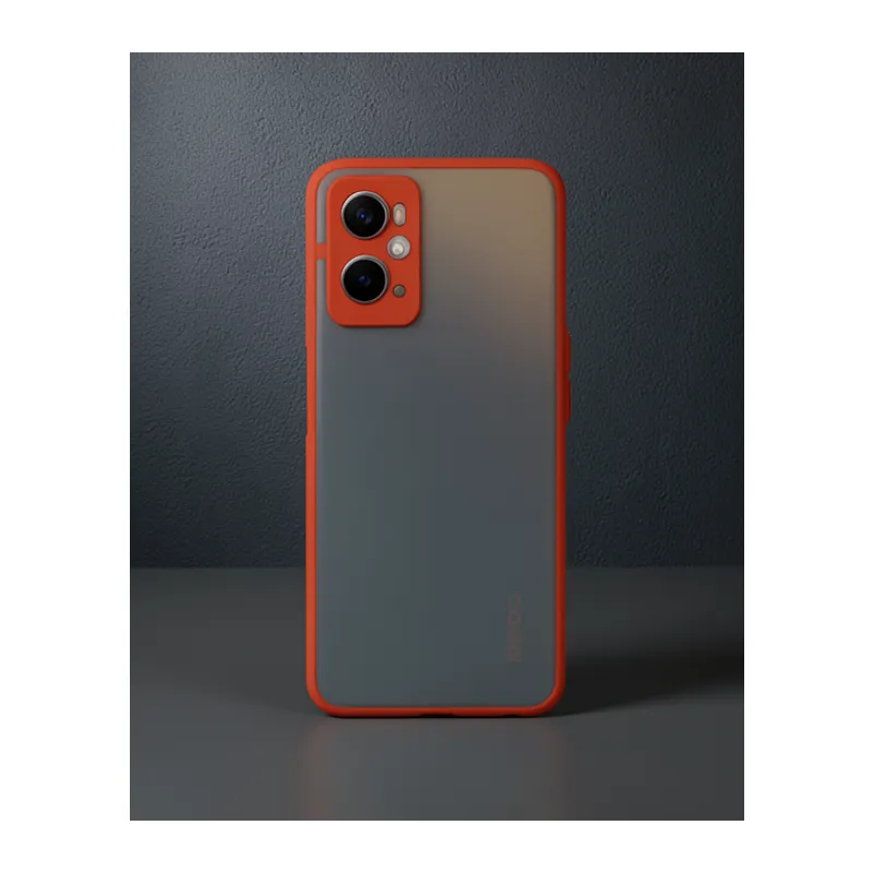 Oppo A96 Kılıf Montreal Silikon Kapak - Kırmızı