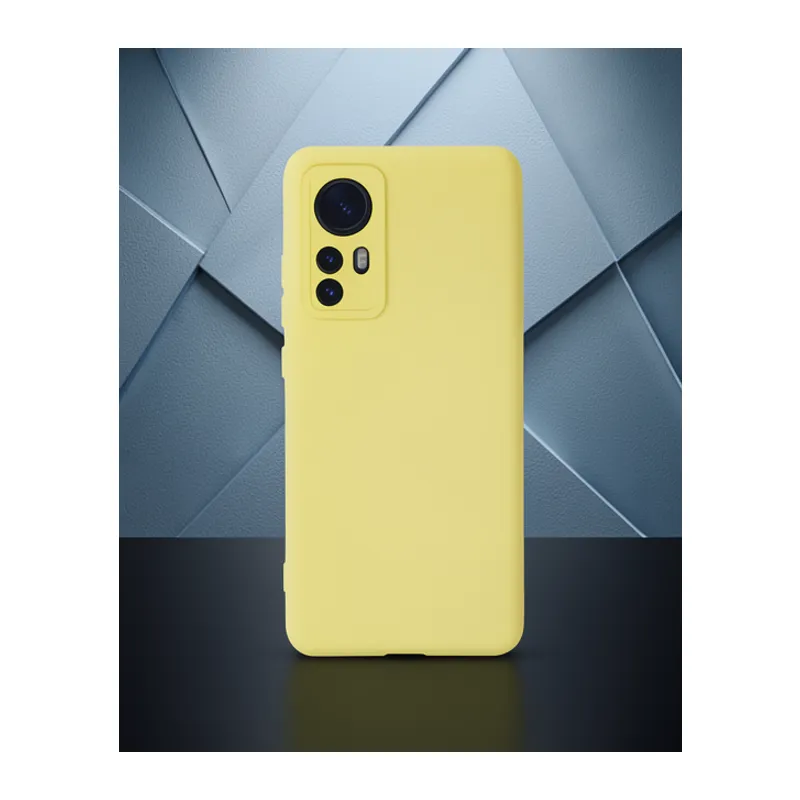 Xiaomi Mi 12 Kılıf Nano İçi Kadife Silikon - Sarı
