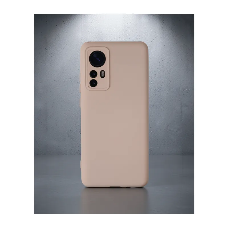 Xiaomi Mi 12 Kılıf Nano İçi Kadife Silikon - Pudra