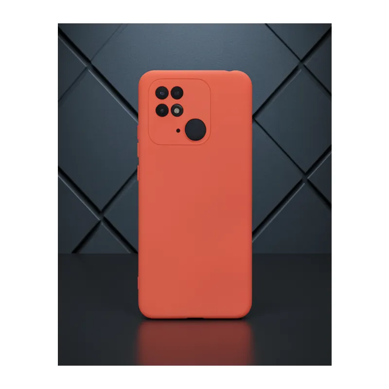 Xiaomi Redmi 10c Kılıf Nano İçi Kadife Silikon - Turuncu