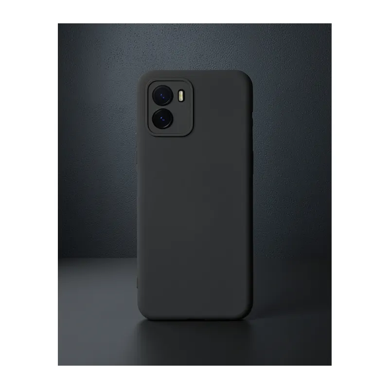 Vivo Y15s Kılıf Nano İçi Kadife Silikon - Siyah