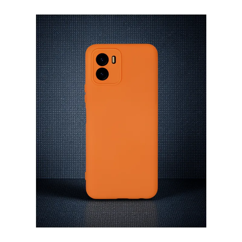Vivo Y15s Kılıf Nano İçi Kadife Silikon - Turuncu