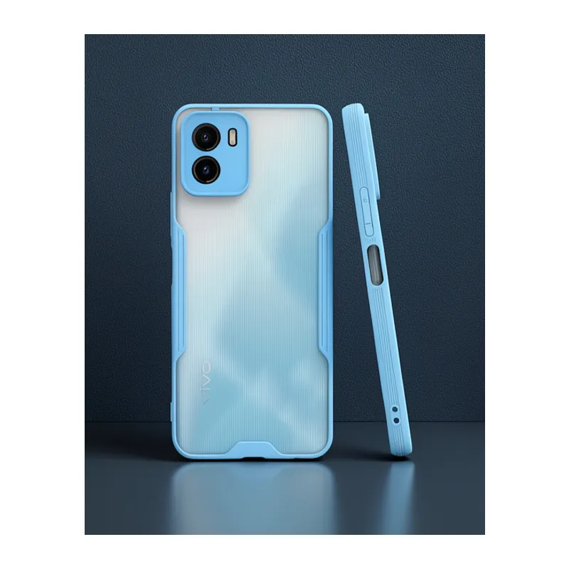 Vivo Y15s Kılıf Platin Silikon - Mavi