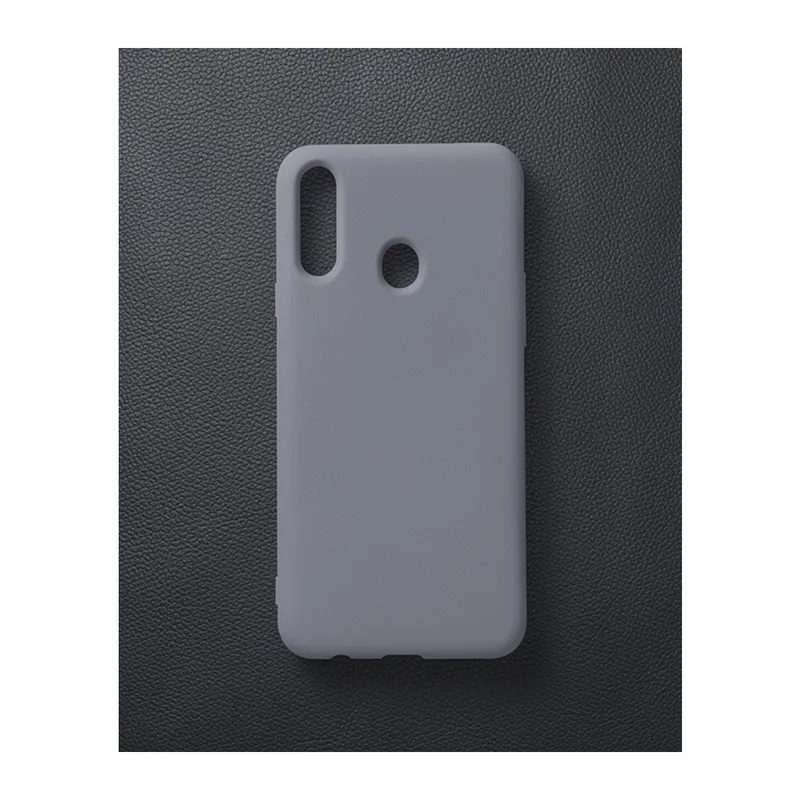 Samsung Galaxy A20S Kılıf Nano İçi Kadife Silikon - Gri