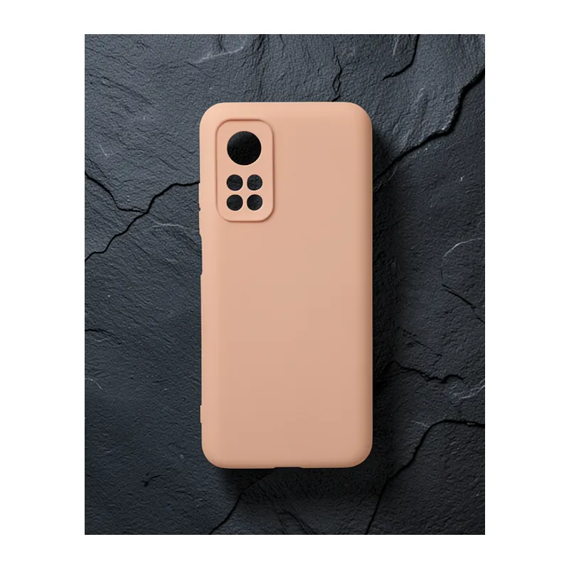 Xiaomi Mi 10t Kılıf Nano İçi Kadife Silikon - Pudra