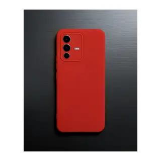 Vivo V23 5g Kılıf Nano İçi Kadife Silikon - Kırmızı