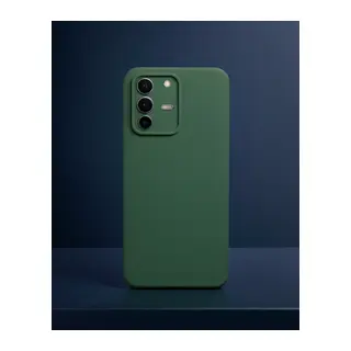 Vivo V23 5g Kılıf Nano İçi Kadife Silikon - Koyu Yeşil