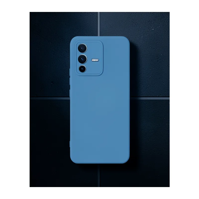 Vivo V23 5g Kılıf Nano İçi Kadife Silikon - Mavi