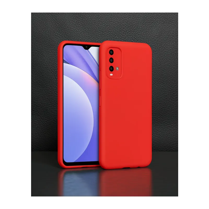 Xiaomi Redmi 9t Kılıf Nano İçi Kadife Silikon - Kırmızı