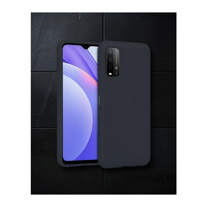 Xiaomi Redmi 9t Kılıf Nano İçi Kadife Silikon - Siyah